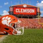 Helmet on the clemson football stadium